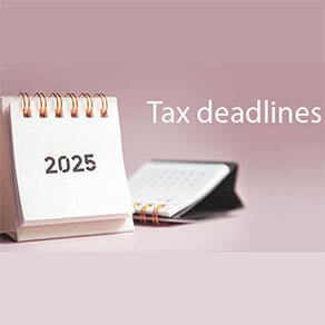 Image of calendar with words