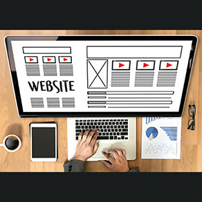 Oversized monitor with the graphics and the word 