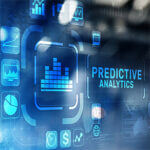 Predictive analytics Big Data analysis Business intelligence internet and modern technology concept on virtual screen.