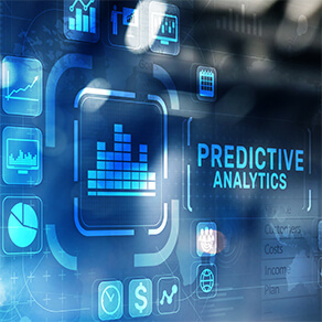 Predictive analytics Big Data analysis Business intelligence internet and modern technology concept on virtual screen.