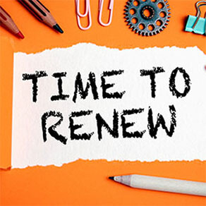 Time to renew. Businesses, strategies, plans and goals concept. Text under torn paper