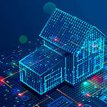 Computer dot image of a house