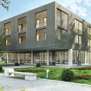 Exterior of an office building