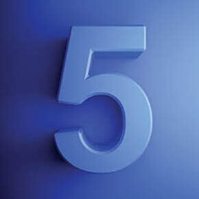 Blue number 5