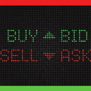 The LED stock sign has the words 