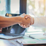 Businessman handshake at business meeting