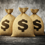 Three sacs with a dollar symbol on each